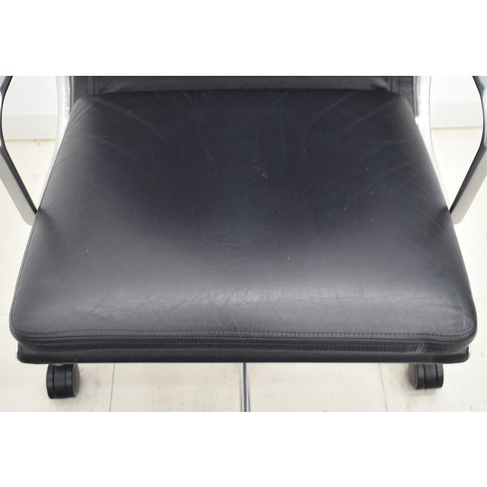 【中古】ハーマンミラー　イームズ　ソフトパッドグループエグゼクティブチェア　ポリッシュ　革張り　2024101205【中古オフィス家具】_3
