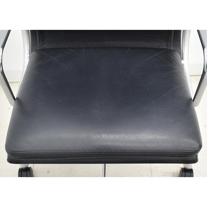 【中古】ハーマンミラー　イームズ　ソフトパッドグループエグゼクティブチェア　ポリッシュ　革張り　2025032501【中古オフィス家具】_3