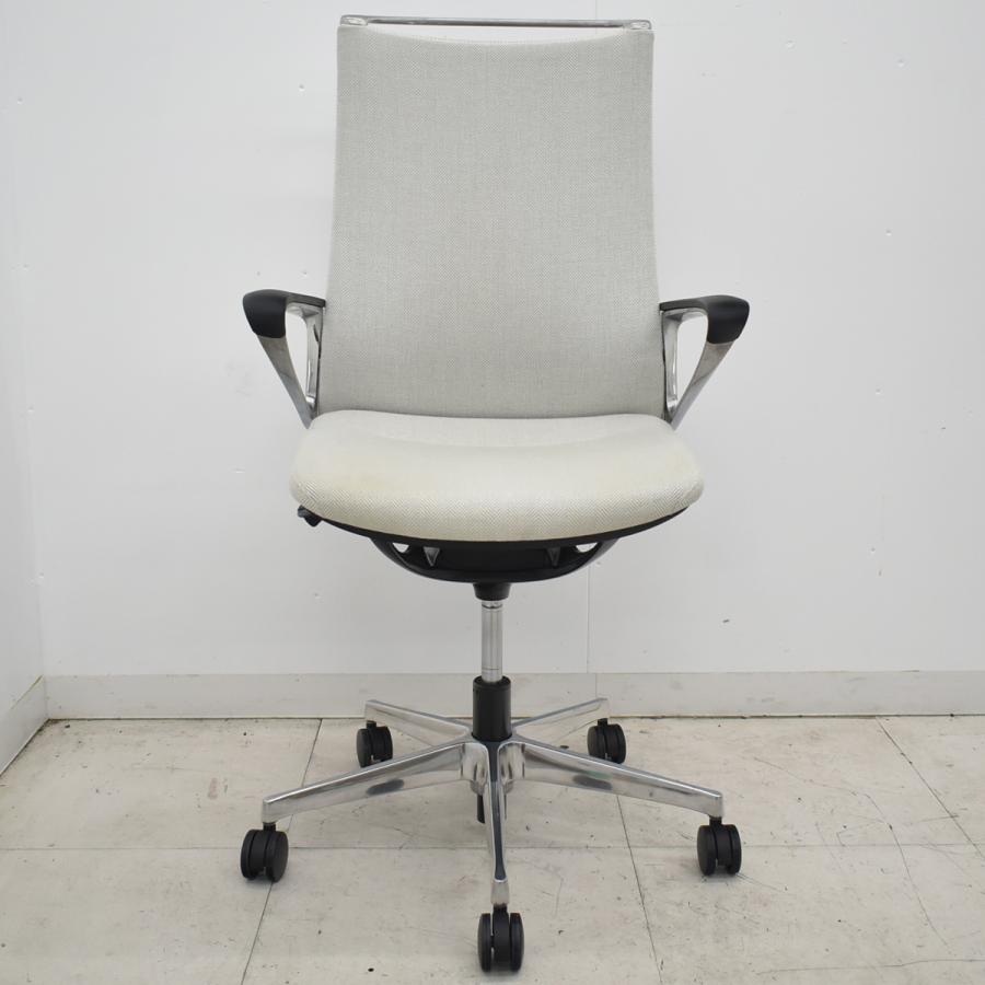【中古】オカムラ　モードチェア　ハイバック　固定肘　ポリッシュ　アイボリー　2026042004【中古オフィス家具】_19