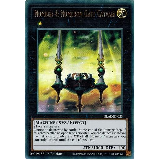 遊戯王 Blar En025 ｎｏ ４ ゲート オブ ヌメロン チャトゥヴァーリ Number 4 Numeron Gate Catvari ウルトラレア Eu 1st Blar En025 トレカ道 通販 Yahoo ショッピング