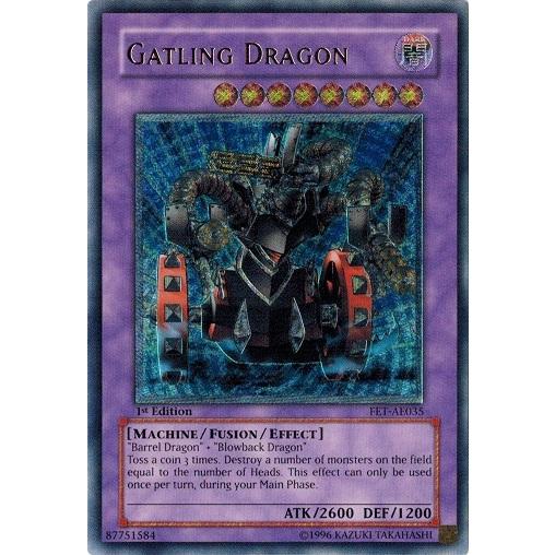 遊戯王 中古ランクb 良い Fet Ae035 ガトリング ドラゴン Gatling Dragon アルティメットレア アジア1st Fet Ae035rr B トレカ道 通販 Yahoo ショッピング