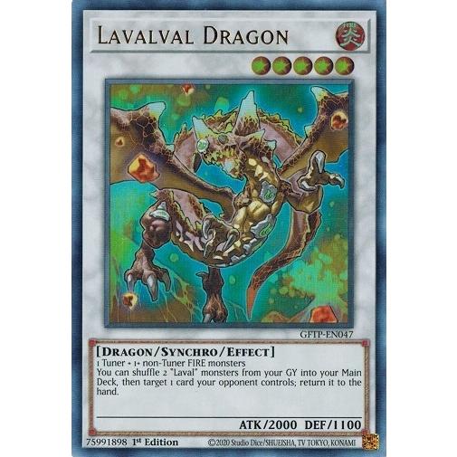 遊戯王 GFTP-EN047 ラヴァルバル・ドラゴン/Lavalval Dragon (ウルトラレア） 英語 1st｜torekado0822