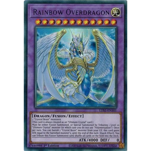 遊戯王 Lds1 En101 究極宝玉神 レインボー オーバー ドラゴン Rainbow Overdragon カラフルウルトラレア 紫 Eu 1st Lds1 En101p トレカ道 通販 Yahoo ショッピング