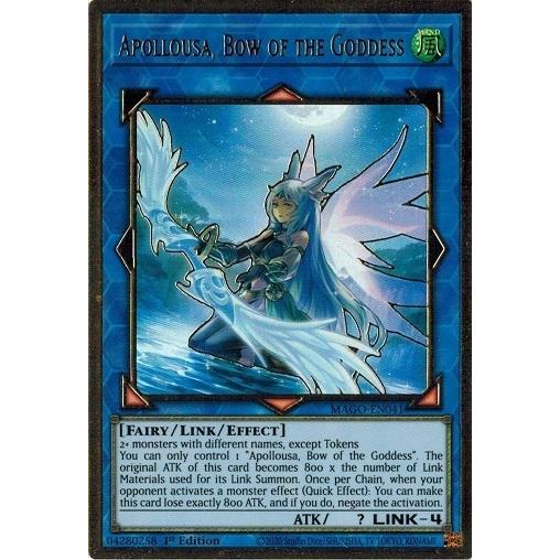 遊戯王 Mago En041 召命の神弓 アポロウーサ Apollousa Bow Of The Goddess 新規イラスト プレミアムゴールドレア Eu 1st Mago En041 トレカ道 通販 Yahoo ショッピング