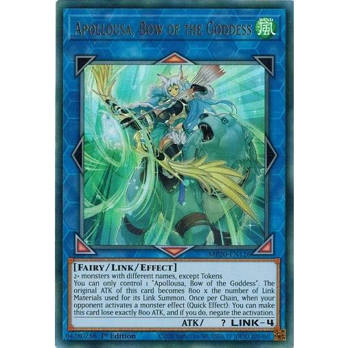 遊戯王 Mp En126 召命の神弓 アポロウーサ Apollousa Bow Of The Goddess ウルトラレア Eu 1st Mp En126 トレカ道 通販 Yahoo ショッピング