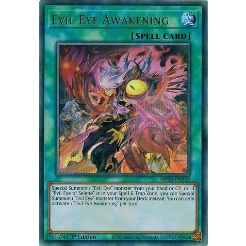 遊戯王 MP20-EN239?喚忌の呪眼/Evil Eye Awakening (ウルトラレア） EU 1st｜torekado0822