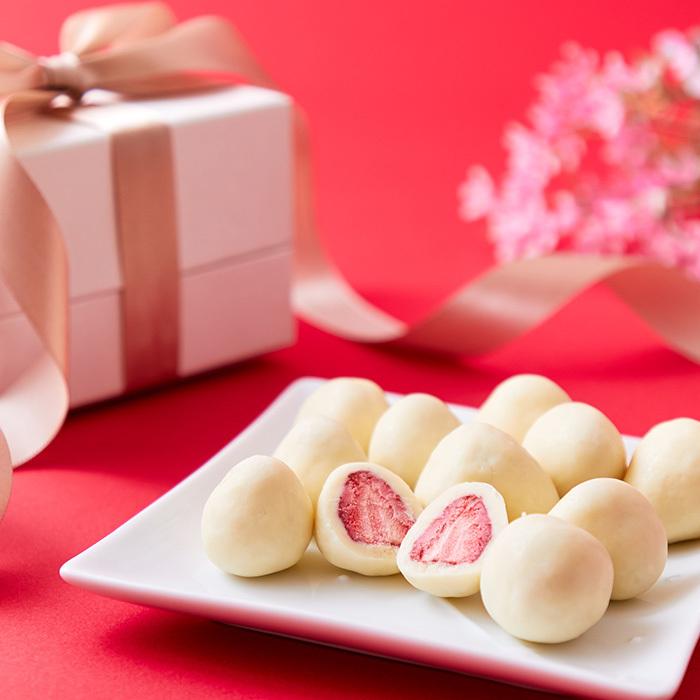贅沢まるごと いちご の ホワイトチョコ 約100g チョコ いちごチョコ 送料無料 タイムセール｜toretate1ban｜07