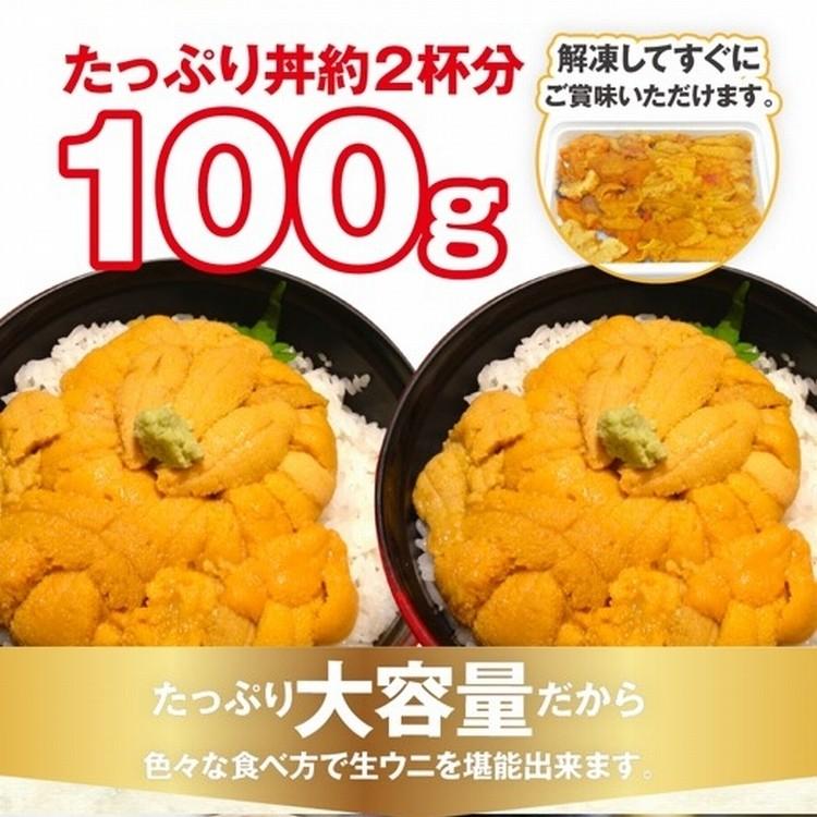 タイムセール!! 訳あり 生食用ウニ 100g ミョウバン不使用 ウニ 雲丹 うに プレミアム |  | 03