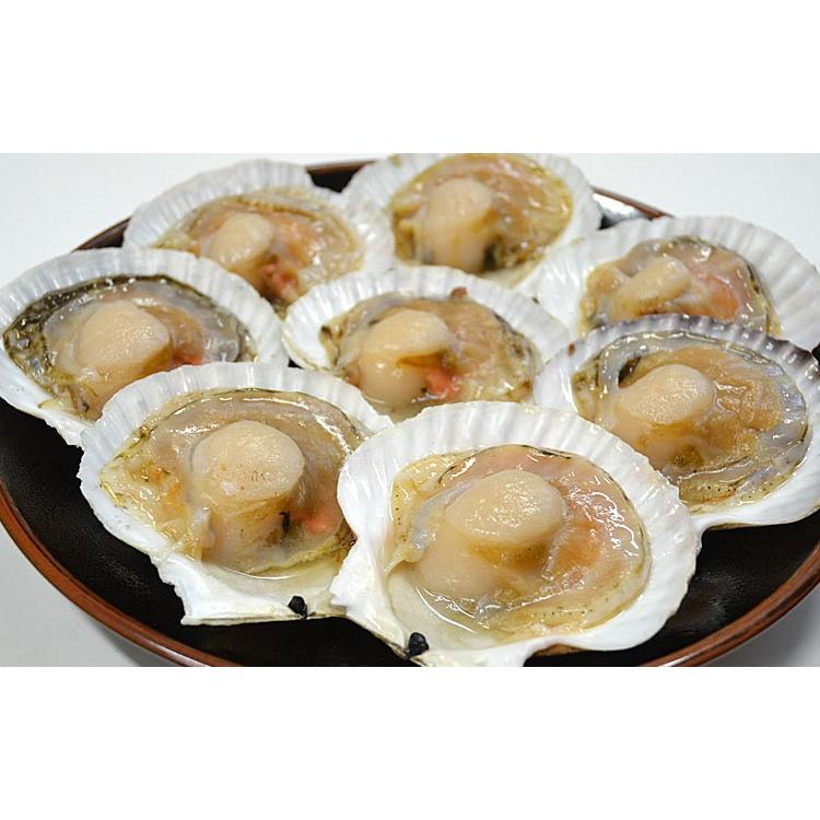 帆立 ホタテ 貝 q バーベキュー ほたて片貝付き10枚で約450 600g前後 ウロ取済み 3995 とれたて北海道 通販 Yahoo ショッピング