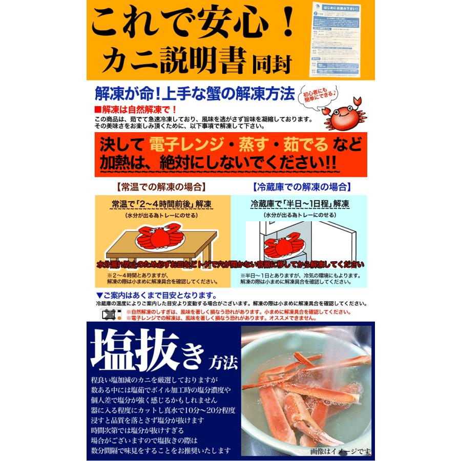 大型 ズワイガニ 脚 総重量 4kg 前後 （ 2kg 6肩前後×2箱） ずわい ズワイ カニ 蟹 かに 脚 折脚たし脚入る場合があります |  | 07