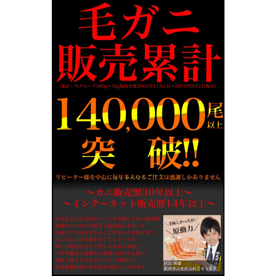 カニ激売祭り 特大 毛ガニ 570g 前後×2尾セット 北海道産 姿 味噌 けがに 毛がに カニ 蟹 かに 脚 折脚たし脚入る場合があります |  | 03