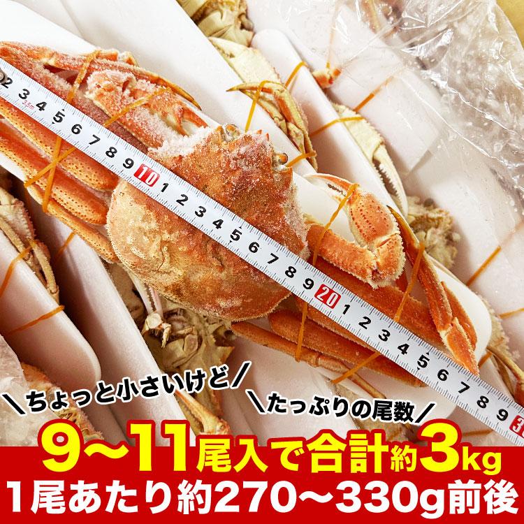 のし不可 在庫限り お一人様2コまで 北海道産 オオ ズワイガニ 姿 9〜11尾入り合計3kg前後 1尾あたり約270〜330g カニ 蟹 かに 熨斗不可 |  | 04