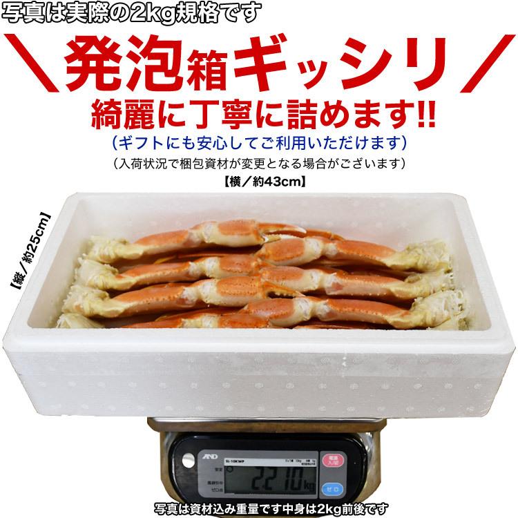 大型 ズワイガニ 脚 総重量 6kg 前後 （ 2kg 6肩前後×3箱） ずわい ズワイ カ ニ 蟹 かに 脚 折脚たし脚入る場合があります |  | 04