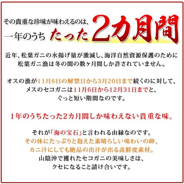 返金保証付 セコガニ（訳あり せいこがに セイコガニ せこがに）約1kg詰（5〜8枚入） 訳あり 日本海産 未冷凍 カニ かに 蟹 送料無料（北海道・沖縄を除く）｜toretatehonpo｜10