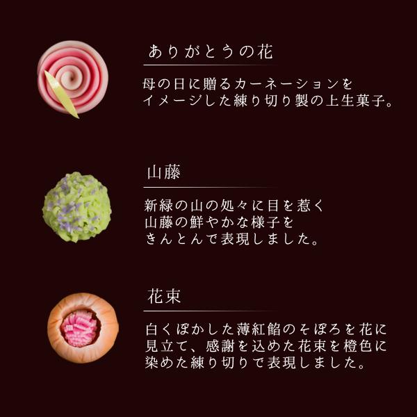 母の日 プレゼント 2024 ギフト スイーツ 和菓子 お菓子 40代 50代 60代 70代 80代 『春季限定 出雲国の九撰 上生菓子詰合せ 送料無料』｜toretatehonpo｜05