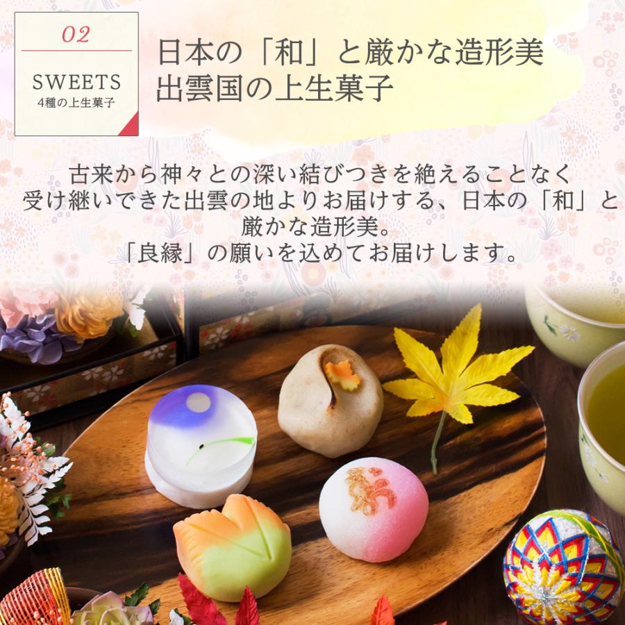 風味絶佳 プリザーブドフラワー＆上生菓子セット 四季穂 送料無料