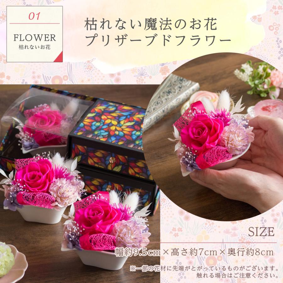 風味絶佳 敬老の日 プレゼント ギフト プリザーブドフラワー＆上生菓子