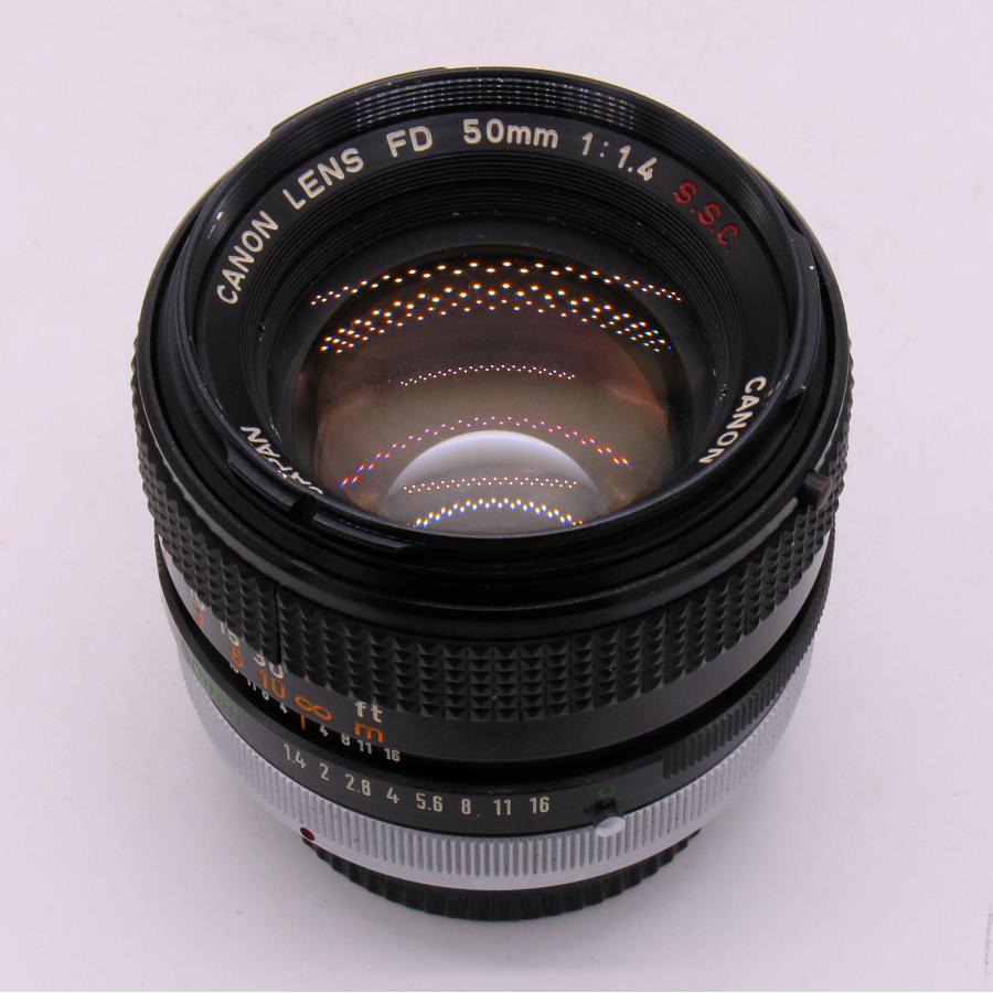 Canon FD 50mm 1:1.4 S.S.C. 明るい単焦点レンズ 整備済 : 338190 