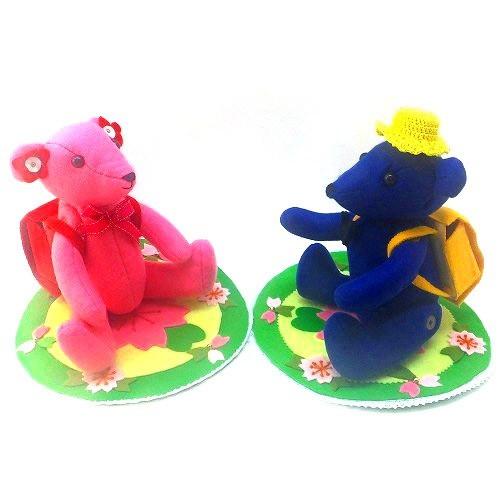 入学お祝い！手作り くまちゃんマスコット　 | 