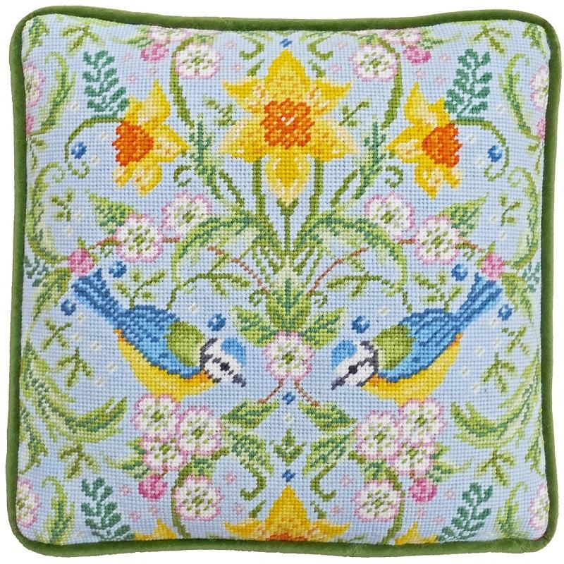 Bothy Threads アラス刺しゅう一揃いの道具 \"Spring Blue Tits Tapestry\"" TKTB1 (座布団約36珊角) ボシースレッズ 【外国で取り寄せ/納期40〜80日座標軸】" 楽器、手芸、コレクション-手芸、ハンドクラフト