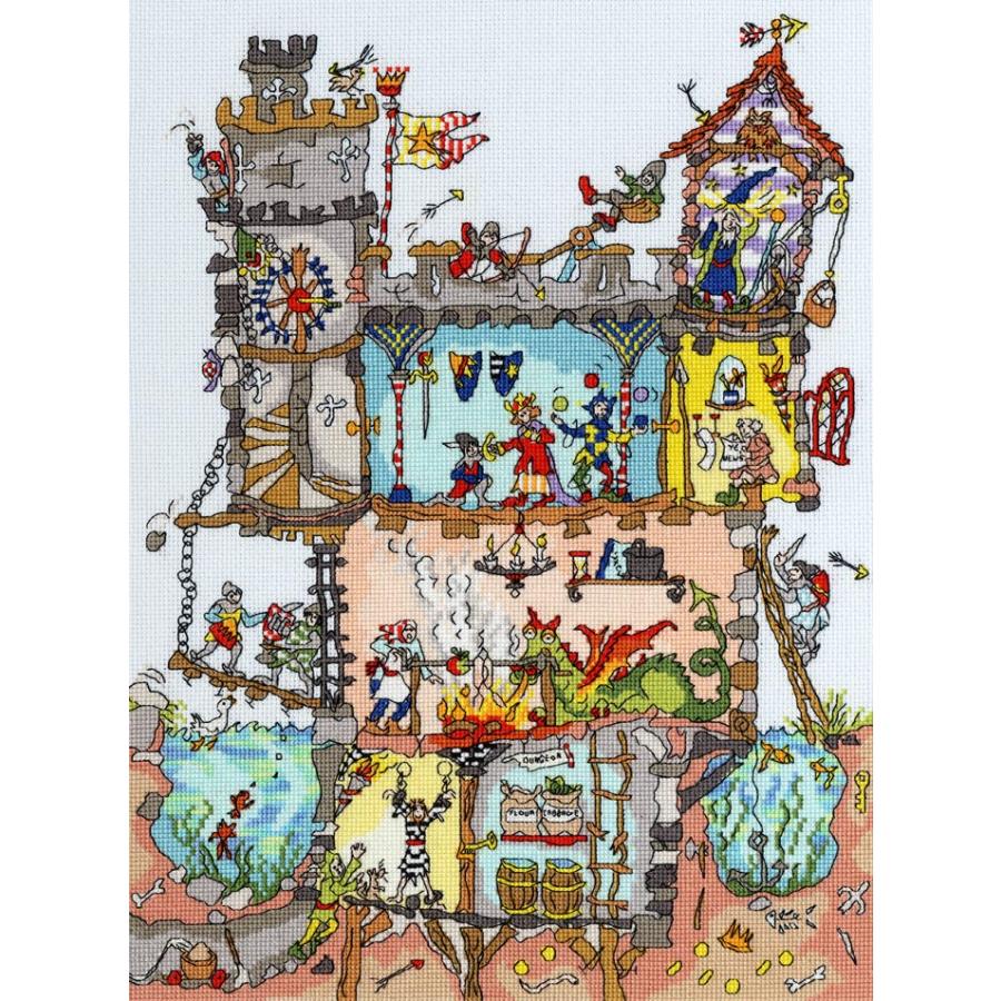 Bothy Threads 差し交わす縫い目刺しゅう一揃いの道具 \"Cut Thru’ Castle\"" (城) XCT19 ボシースレッズ 【外国で取り寄せ/納期40〜80日座標軸】" 楽器、手芸、コレクション-刺繍作成キット