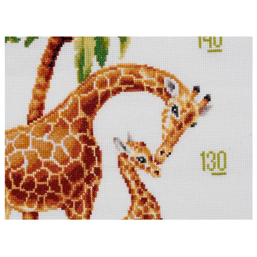 DUTCH STITCH BROTHERS クロスステッチ刺繍キット DSB002 \"Growth Chart Safari\" (サファリの身長計) 【海外取り寄せ/納期40〜80日程度】の画像