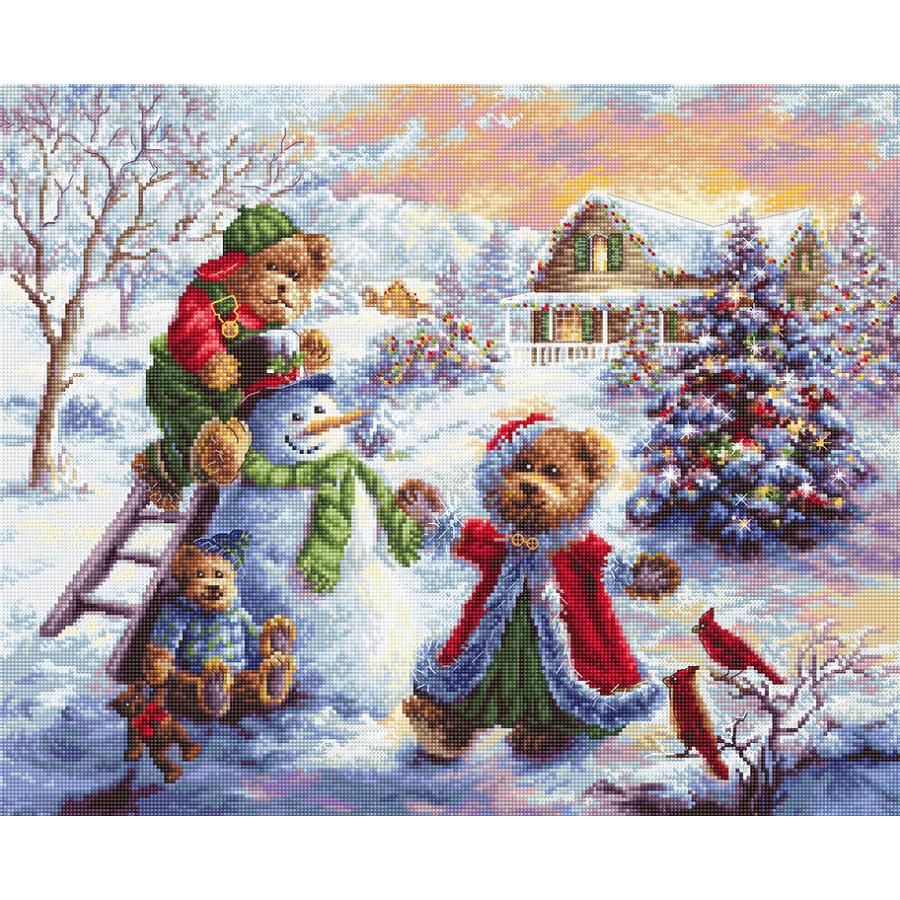 日本初の Letistitch クロスステッチ刺繍キット L8030 Cottage Glow コテージのクリスマス Fucoa Cl