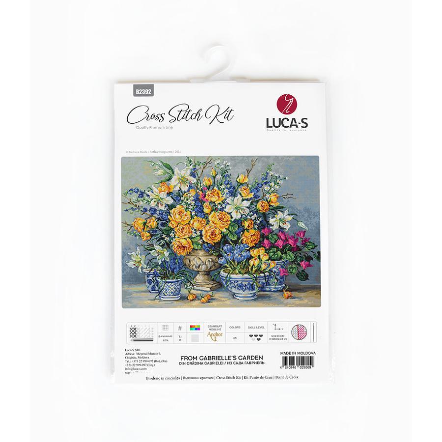 Luca-S クロスステッチ刺繍キット B2392 \"From Gabrielle's Garden\" (ガブリエルの庭から) 【海外取り寄せ/納期40〜80日程度】の画像