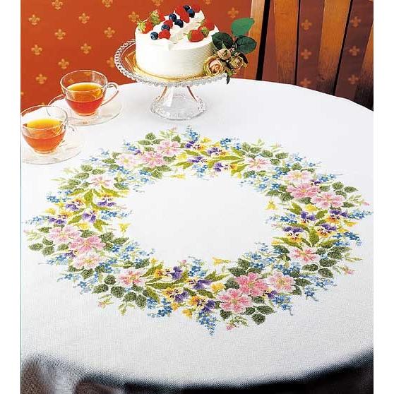 Olympusクロスステッチ刺繍キット1187 【ワイルドローズのテーブル