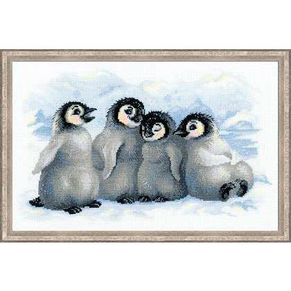RIOLIS差し交わす縫い目刺しゅう一揃いの道具 No.1323 \"Funny Penguins\"" (ペンギン) 【外国で取り寄せ/納期30〜60日】" 手芸、ハンドクラフト-楽器、手芸、コレクション-刺繍道具、材料
