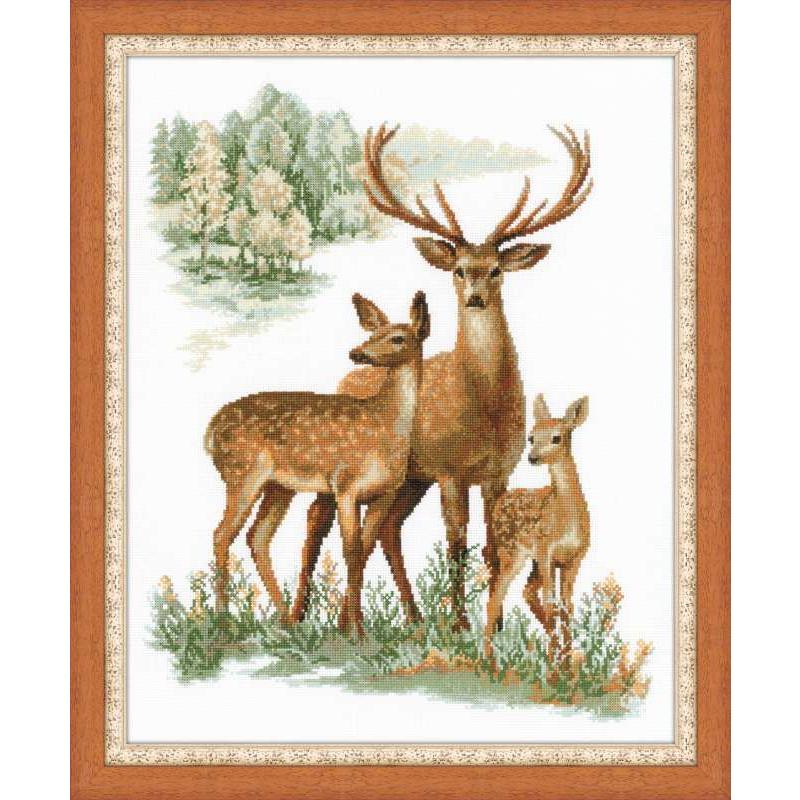 RIOLISクロスステッチ刺繍キット No.1370 \"Deers\" (鹿) 【海外取り寄せ/納期30〜60日程度】