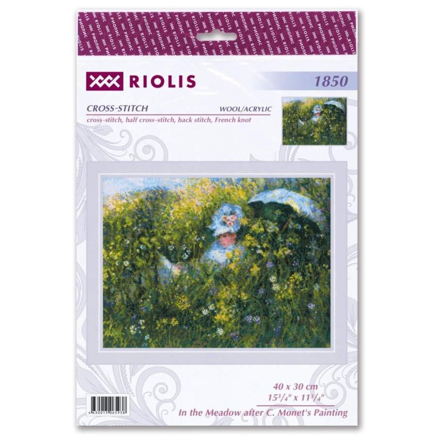 RIOLISクロスステッチ刺繍キット No.1850 \"In the meadow\" after Claude Monet's Painting (クロード・モネ チューリップ畑) 【海外取り寄せ/納期1〜2ヶ月程度】の画像