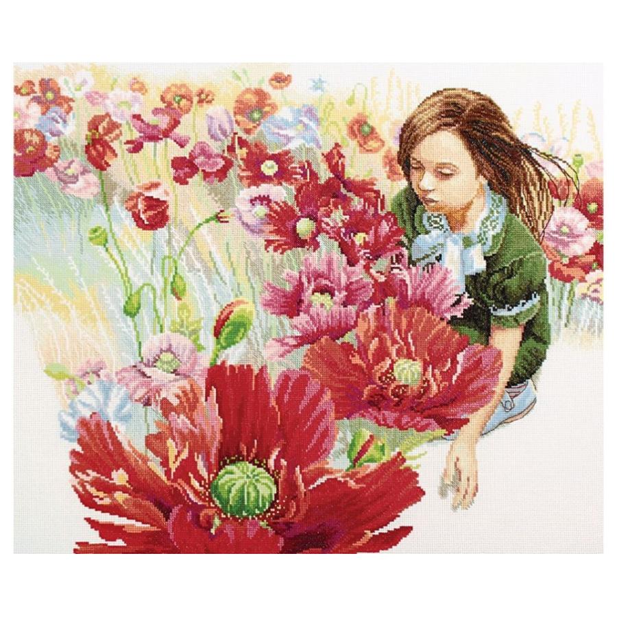 RTO クロスステッチ刺繍キット M345 \"Blooming Poppy Field\" (満開のポピー畑) 【海外取り寄せ/通常納期40〜80日程度】