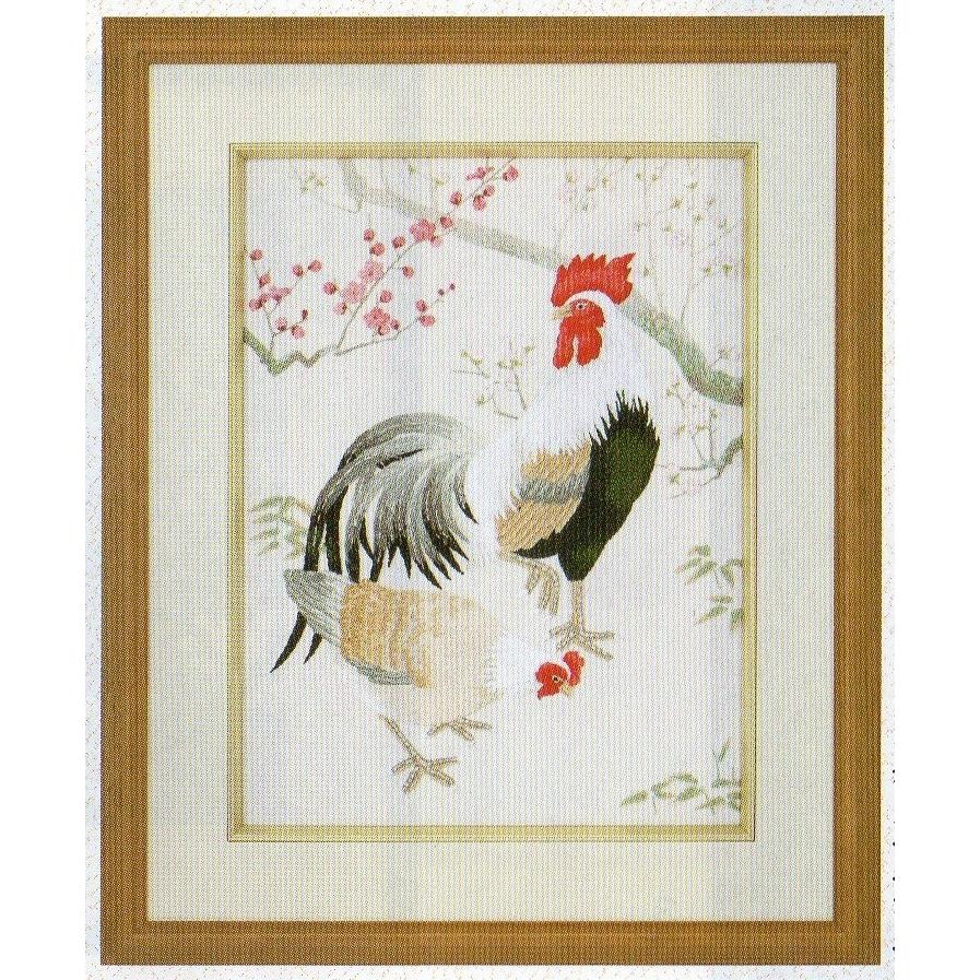 東京文化刺繍キット Bsk 122 にわとりと梅花 3号 花 植物 花鳥 Tb0122 Hand Work とりい 通販 Yahoo ショッピング