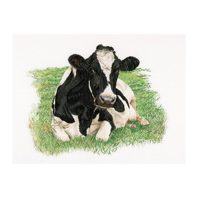 Thea Gouverneur クロスステッチ刺繍キットNo.451 \"Cow (front)\"(牛) オランダ テア・グーヴェルヌール 【取り寄せ/納期40〜80日程度】