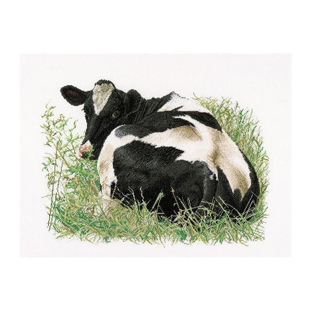 Thea Gouverneur クロスステッチ刺繍キットNo.452 \"Cow (back)\"(牛) オランダ テア・グーヴェルヌール 【取り寄せ/納期40〜80日程度】