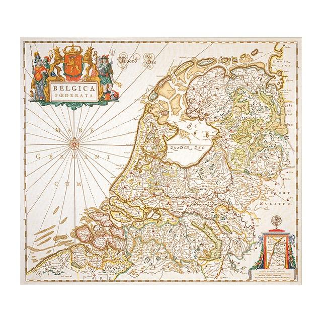 Gouverneur クロスステッチ刺繍キット No.1073 "Dutch Antique Map"(オランダの古地図) オランダ 【Trousse】 テア・グーヴェルヌール 【取り寄せ/納期40〜80日程度】