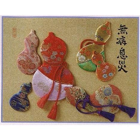 古布ちりめんの押し絵飾り　江戸ちりめん・箪笥・欅(けやき) 古布ちりめんの押し絵飾り 江戸ちりめん・箪笥