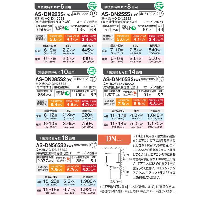 ゴク暖 ノクリア nocria DNシリーズ ルームエアコン 冷房/暖房 ゴク暖 ノクリア nocria DNシリーズ ルームエアコン 冷房/暖房