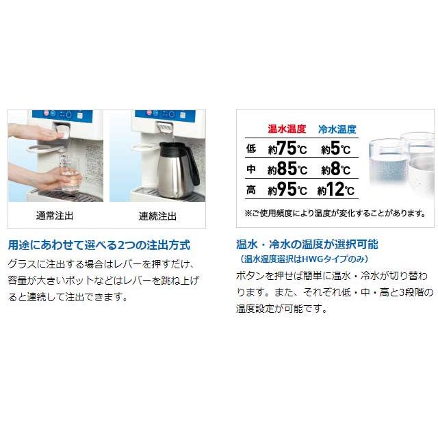 ウォータークーラー 卓上型 タンク式 ホシザキ AT-18HWG ウォーターディスペンサー 温水・冷水 【メーカー直送のため代引不可】【工事対応不可】｜torikae-com｜06