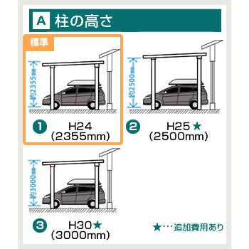 ジーポートneo　カーポート　YKK　2台用　CAR-GPA-W　代引不可