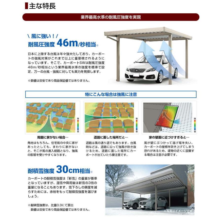 LIXIL（リクシル） カーポート SW 【工事費込セット（基準価格＋基本