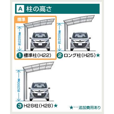 カーポート 1台用 【工事費込セット（基準価格＋基本工事費）※サイズ