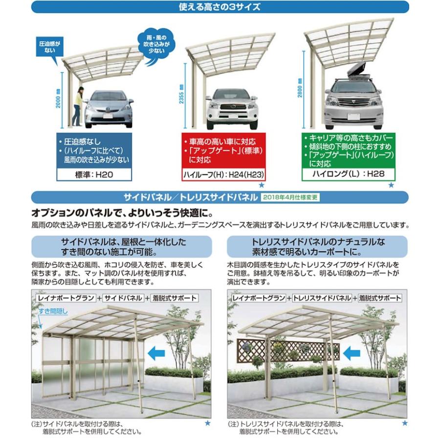 カーポート 1台用 レイナポートグラン ガレージ Ykkap 工事費込セット 基準価格 基本工事費 サイズ オプション種類によっては追加費用が必要です 1台 Car Rpg Kj 家電と住宅設備の取替ドットコム 通販 Yahoo ショッピング