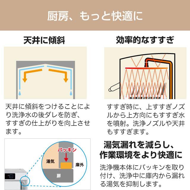 JWEシリーズ 前面出し入れ仕様 業務用食器洗浄機 ホシザキ JWE-400SUC