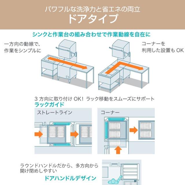 JWEシリーズ スタンダード・低電源仕様 業務用食器洗浄機 ホシザキ JWE 