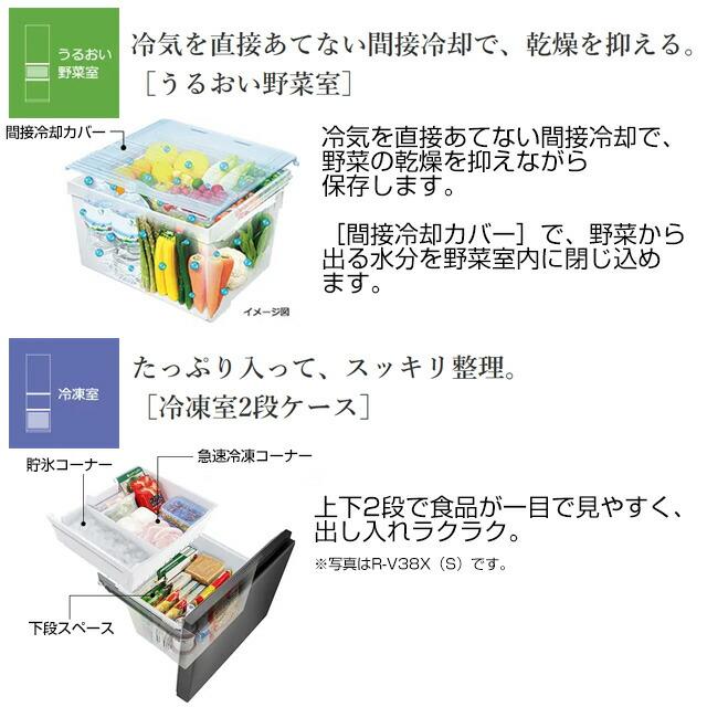 日立（HITACHI） 冷蔵庫 315L R-V32XL(S) 左開き グラファイトシルバー