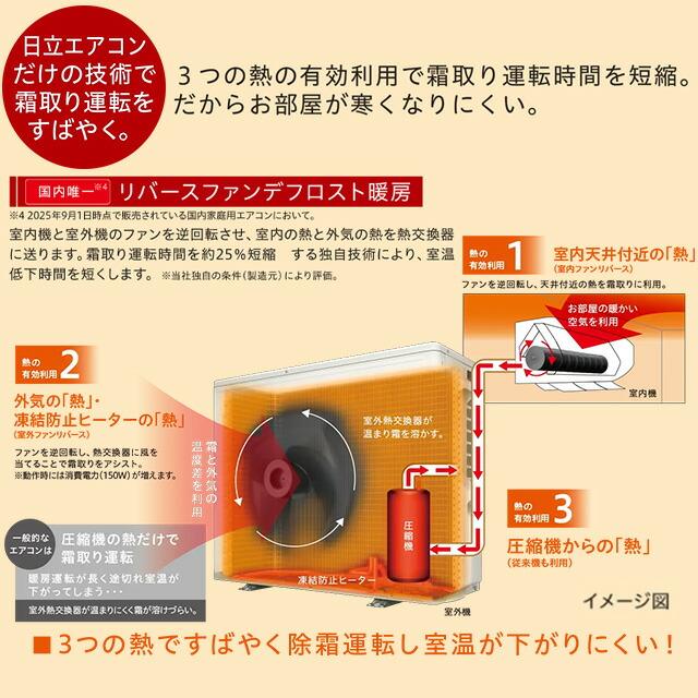 日立（HITACHI） XKシリーズ メガ暖 白くまくん ルームエアコン 冷房