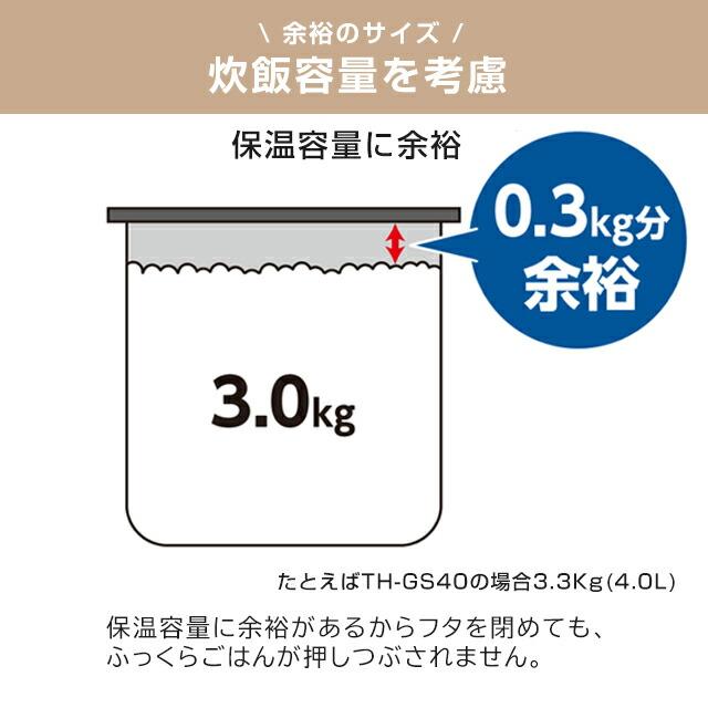象印　保温ジャー　三升　TH-GS60 内釜綺麗　業務用 TH-GS60 業務用電子ジャー(保温専用) 1台 象印マホービン 【通販