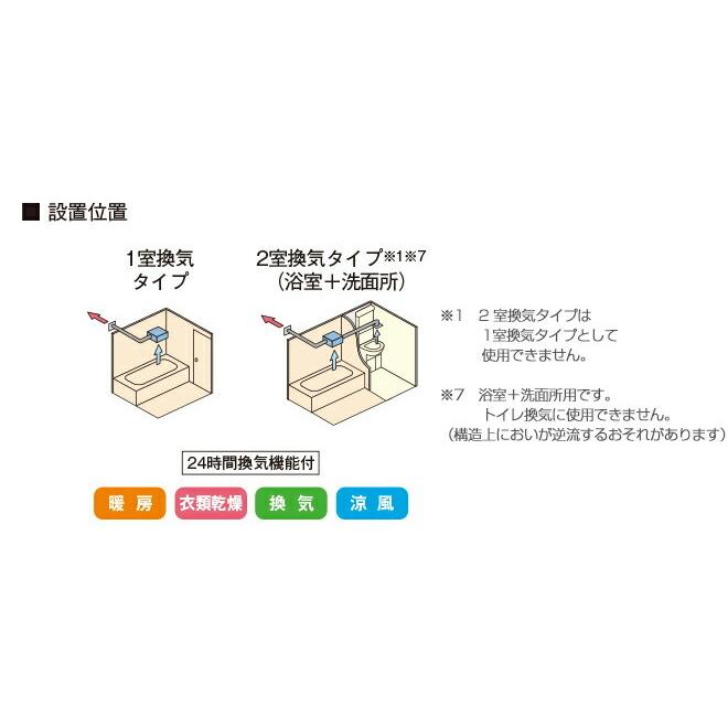 TOTO 工事費込みセット 三乾王 TYB3100シリーズ 浴室換気乾燥暖房器 1